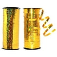 thumbnail image 1 of Mandala Crafts Glitter Curling Ribbon, Crimped, Iridescent, Metallic Décor for Balloon, Gift Wrapping, Party Favors, Holiday, 5mm (Two Rolls 200 Yards, Gold), 1 of 5