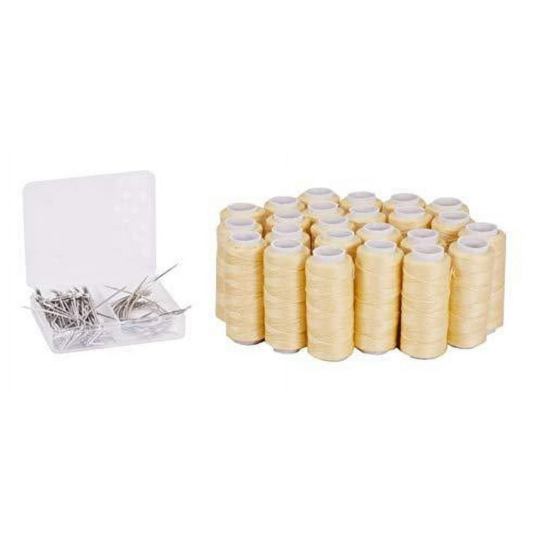 Mandala Crafts Blonde Hair Weave Needle and Thread Set - Hair Needle and  Thread Kit for Sewing Hair – 70 C Needles T Pins 24 Hair Weaving Thread for  Hair Sew in Extension Wig Weft 