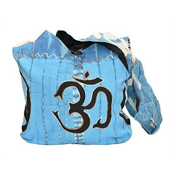 Mandala Crafts Hippie Bag - Boho Bag - Hobo Hippie Purse - Indie Style Hippie Crossbody Bag - Red Om Bohemian Sling Shoulder Bag