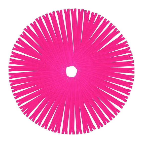 Mandala Crafts Hot Pink Nylon Zippers for Sewing Zipper in Bulk -  Hot Pink Zippers Sewing Supplies - Hot Pink Sewing Zippers for Tailor Zipper Replacement