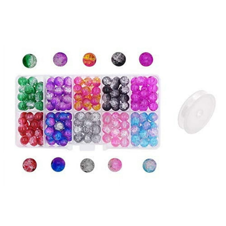  1300 Pieces Crystal Beads for Jewelry Making Crackle