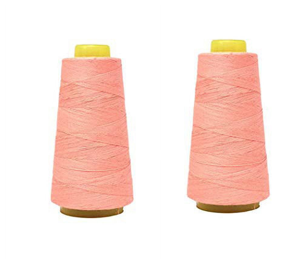Mandala Crafts Mercerized Cotton Thread - Quilting Thread - All Purpose  Thread for Sewing Machine Serger Embroidery 50WT 50S/3 1200 X 2 Yards Blush  
