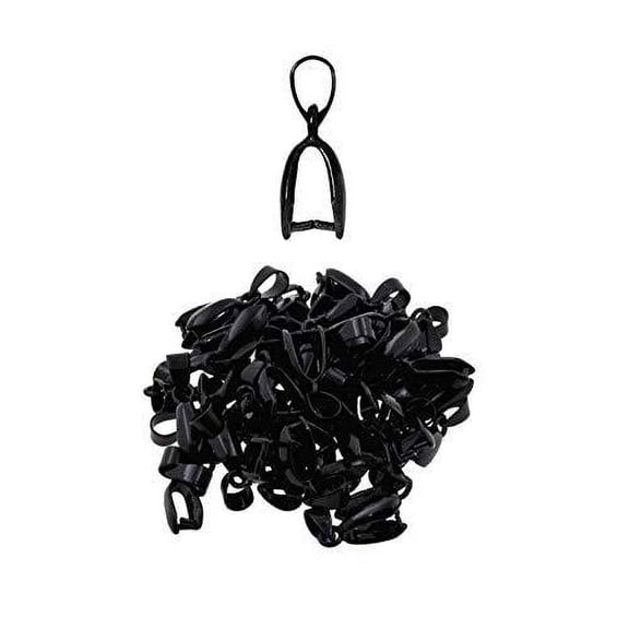 Mandala Crafts Metal Pinch Bail, Pendant Connector, Dangle Charm Clasp Clip for Jewelry Making; 50 PCs Finding Kit