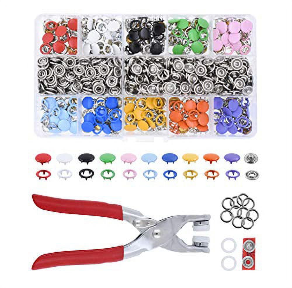 Samuay Snap Buttons for Sewing and Crafting 72 Sets in 2 Colors
