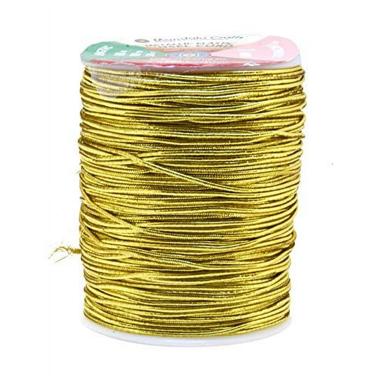 Mandala Crafts 1mm Elastic Cord Stretchy String for Bracelets, Necklaces, Jewelry Making, Beading, Masks; 109 Yards Yellow, Women's, Size: One Size