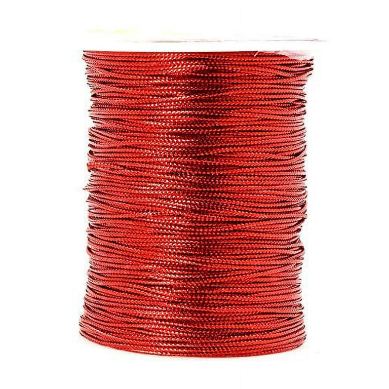 Mandala Crafts 1.5mm Elastic Cord for Bracelets Necklaces - 109 Yds Red  Elastic String Stretchy Cord for Jewelry Making Beading - Round Stretch  String