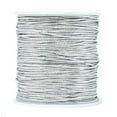 thumbnail image 1 of Mandala Crafts Metallic Cord Tinsel String Rope for Ornament Hanging, Decorating, Gift Wrapping, Crafting; Non Elastic 1mm 120 Yards, Silver, 1 of 4