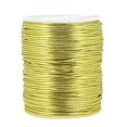 thumbnail image 1 of Mandala Crafts Metallic Cord Tinsel String Rope for Ornament Hanging, Decorating, Gift Wrapping, Crafting; Non Elastic 2mm 100 Yards, Light Gold, 1 of 4