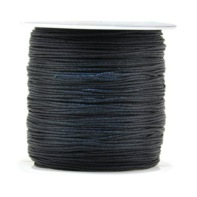 Mandala Crafts Nylon Satin Cord, Rattail Trim Thread for Chinese Knotting,  Kumihimo, Beading, Macramé, Jewelry Making, Sewing (0.8mm 109 Yards, Red) 