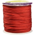 thumbnail image 1 of Mandala Crafts Nylon Satin Cord, Rattail Trim Thread for Chinese Knotting, Kumihimo, Beading, Macramé, Jewelry Making, Sewing (1.5mm 65 Yards, Red), 1 of 3