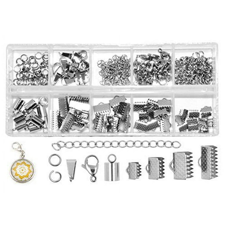 1 Set Jewelry Finding Kit Necklace Clasps Crimp Covers For Jewelry