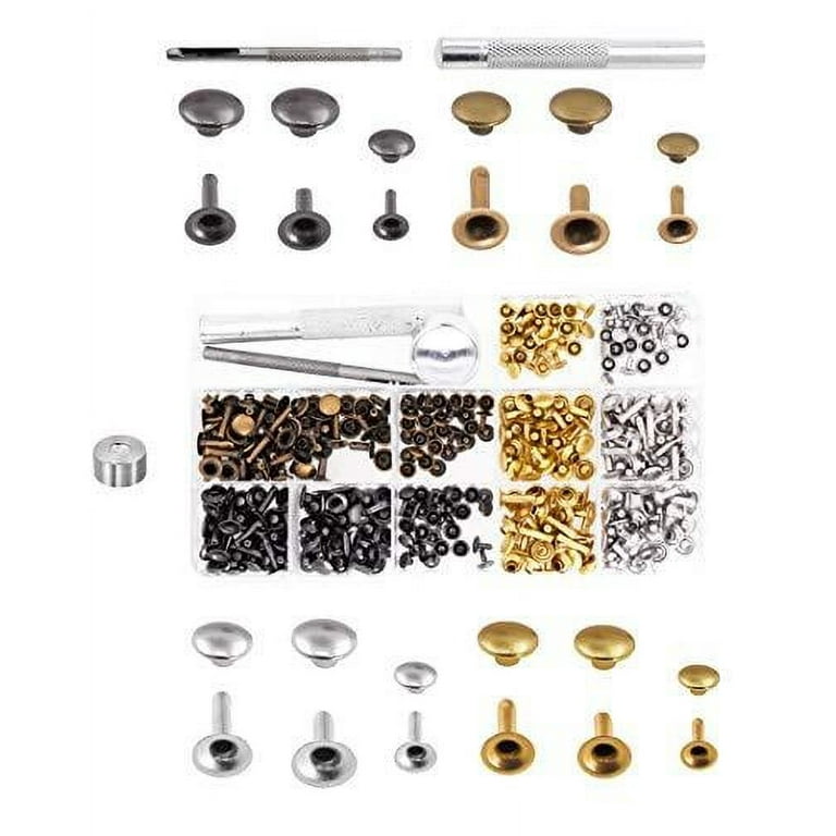 Mandala Crafts Rivet Kit and Punch Press Setting Tool for Leather, Fabric,  Clothing Decorative Metal Studs 