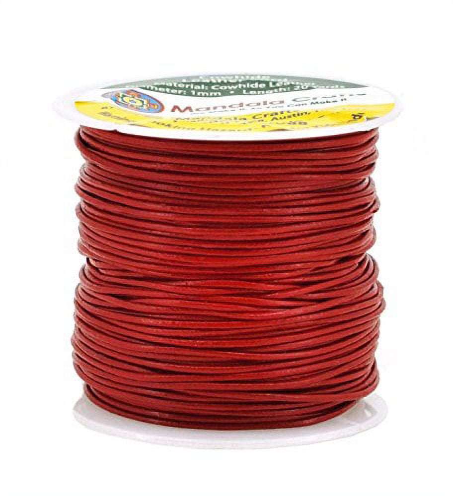Wholesale OLYCRAFT 21.9 Yards Genuine Round Leather String Cord 3mm Rope  for Jewelry Burlywood Color Leather String Cord for Jewelry Making 