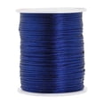 thumbnail image 1 of Mandala Crafts Satin Rattail Cord String from Nylon for Chinese Knot, Macramé, Trim, Jewelry Making Navy Blue 1mm, 1 of 5
