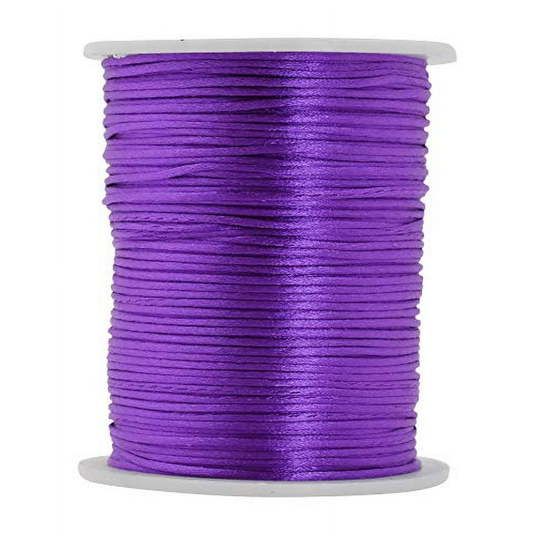 Mandala Crafts Satin Rattail Cord String from Nylon for Chinese Knot,  Macrame, Trim, Jewelry Making