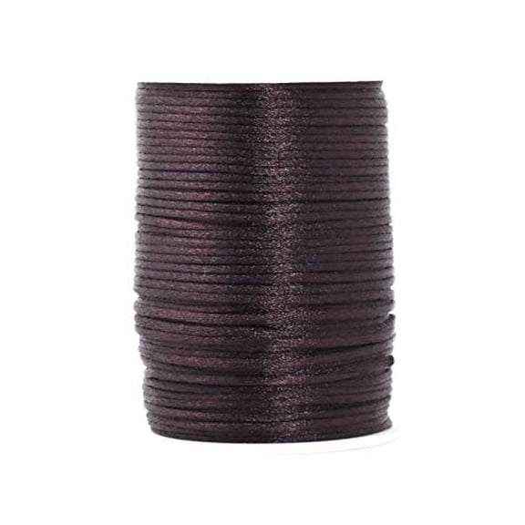Mandala Crafts Satin Rattail Cord String from Nylon for Chinese Knot, Macrame, Trim, Jewelry Making