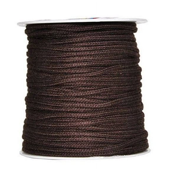 Mandala Crafts Soft Drawstring Replacement Rope Upholstery Crochet Macramé Cotton Welt Trim Piping Cord (Chocolate Brown, 5mm)