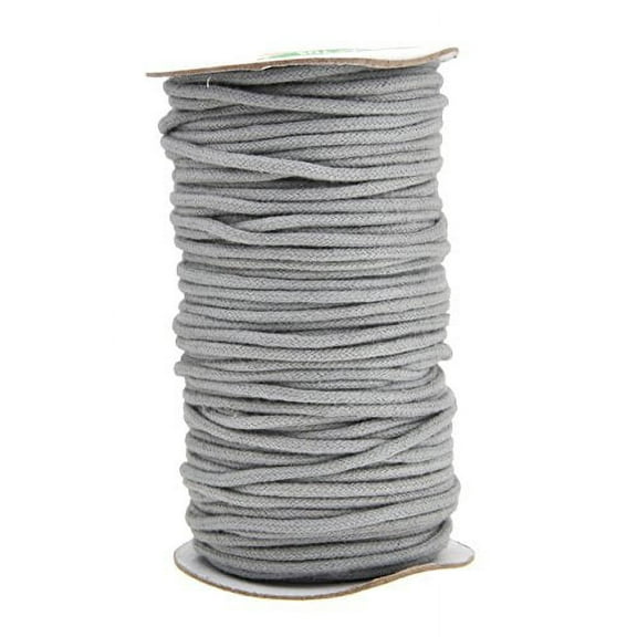 Mandala Crafts Soft Drawstring Replacement Rope Upholstery Crochet Macramé Cotton Welt Trim Piping Cord (Gray, 2mm)