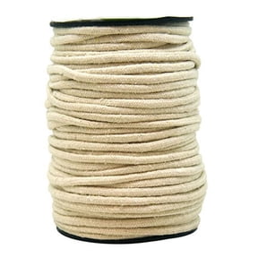Mandala Crafts Soft Drawstring Replacement Rope Upholstery Crochet Macramé Cotton Welt Trim Piping Cord (Natural, 4mm)