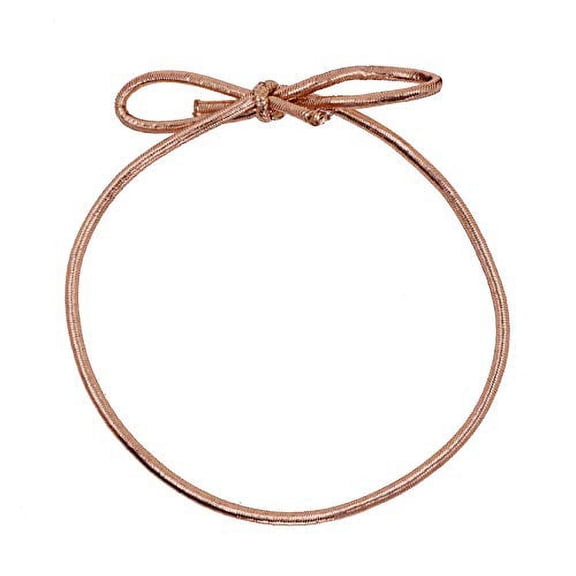 Mandala Crafts Stretch Loops with Pre-Tied Bows from Elastic Ribbon String for Gifts, Boxes, Tags; Pack of 100 (Rose Gold, 10 Inches)