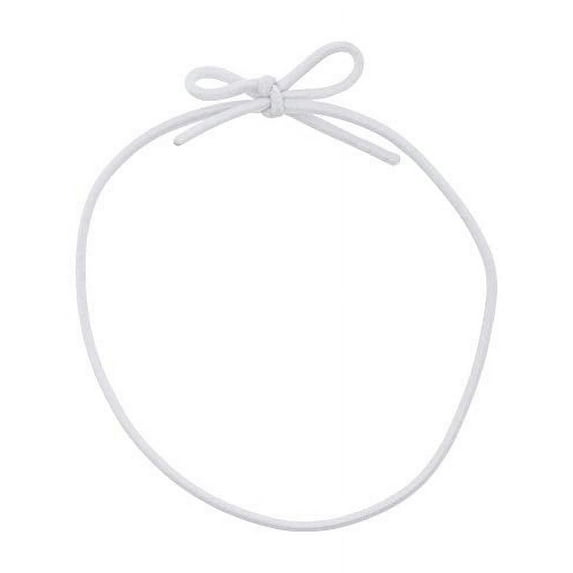 Mandala Crafts Stretch Loops with Pre-Tied Bows from Elastic Ribbon String for Gifts, Boxes, Tags; Pack of 100 (White, 10 Inches)
