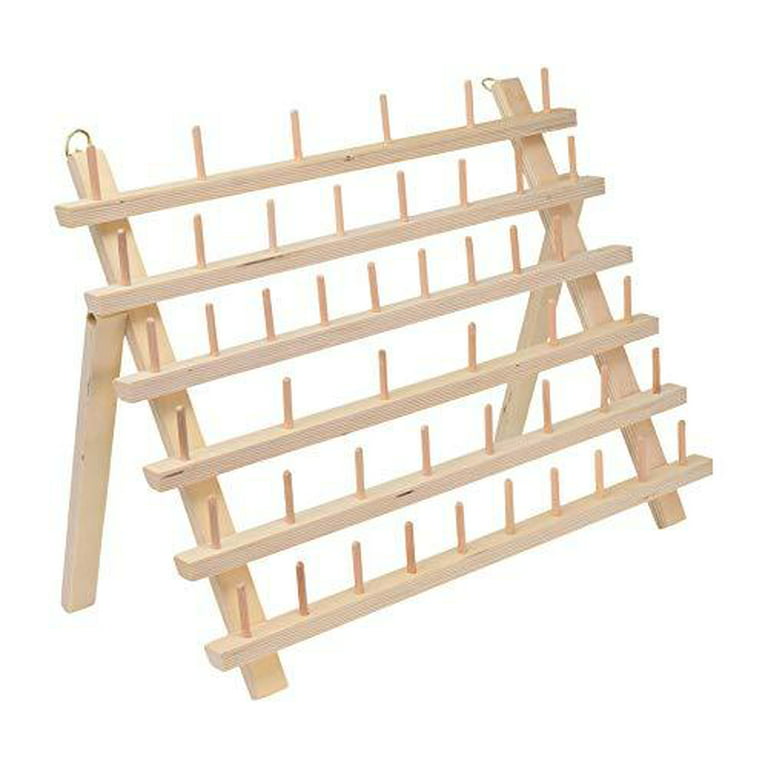 2x60 Spools Wooden Thread Rack/thread Holder Organizer With