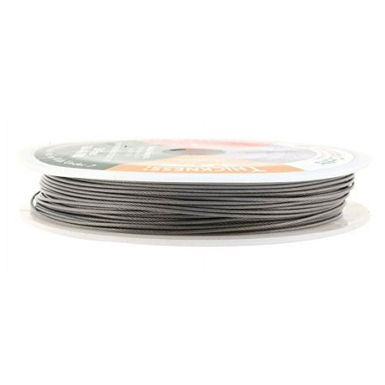 Mandala Crafts Tiger Tail Beading Wire from Soft and Flexible Stainless  Steel for Jewelry Making, Bead Stringing, Crafting (49 Strands 0.45MM 98FT)  
