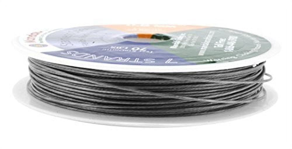 80 Meters Of Beading Wire, 0.45mm Cord, Stainless Steel Tail Design,  Silver, Spool Of Necklace Wire, Perfect For Crafts and Jewelry Making