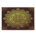 thumbnail image 1 of Mandala Cutting Board, Ornamental Snowflake Floral Traditional Oriental Graphic Art, Decorative Tempered Glass Cutting and Serving Board, Large Size, Yellow Brown, by Ambesonne, 1 of 1