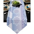 thumbnail image 1 of Mandala Datura Buddhism Cotton Linen Table Runner for Family Dinner Wedding Party Holiday Farmhouse Thanksgiving Christmas, 1 of 5