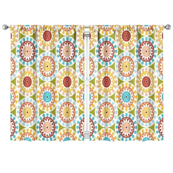 Mandala Design Curtains-blackout Curtains Bedroom Decor Living Room Darkening Grommet Window Drapes 2 Panels Set 41"x63"