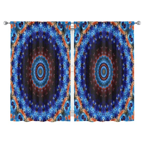 Mandala Design Curtains-blackout Curtains Bedroom Decor Living Room Darkening Grommet Window Drapes 2 Panels Set 52"x 84"