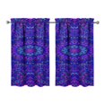 thumbnail image 1 of Mandala Design Kitchen Curtains - Vintage Tier Cafe Curtains for Bathroom Living RV Rod Pocket Window Drapes 36 Inch 2 Panels Set 28"x36" Window Treatment Tiers, 1 of 4