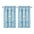 thumbnail image 1 of Mandala Design Kitchen Curtains - Vintage Tier Cafe Curtains for Bathroom Living RV Rod Pocket Window Drapes 36 Inch 2 Panels Set 28"x36" Window Treatment Tiers, 1 of 4