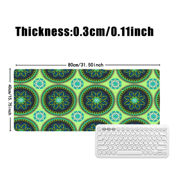 Mandala Design Mouse Pad 31.5 x 11.82 inches Rubber Desk Mat for Office Home Workstation