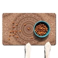 thumbnail image 1 of Mandala Dog Feeding Mat - Bohemian Style Non-Slip Pet Food Mat with Waterproof Absorbent Layers, 4-Layer Protection for Messy Eaters, Ethnic Design Meditation Space Inspired, 1 of 3