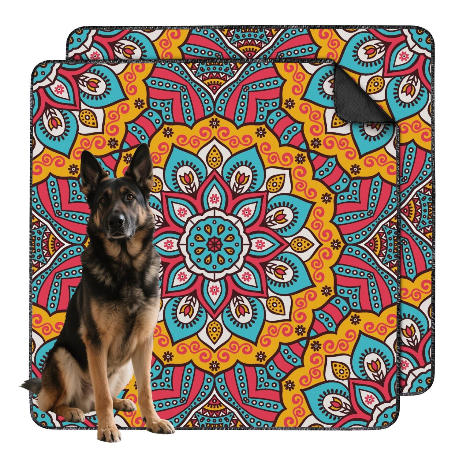 Curated visual reference: Picture Idea: Mandala Dog Pee Pads Washable 48 X48 Large Size Quick