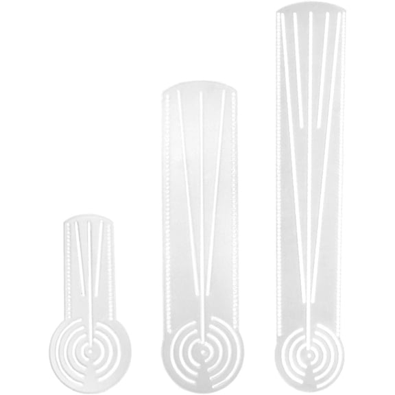 Mandala Dot Art Circle Maker Ruler Set, Clear, 4-Pack
