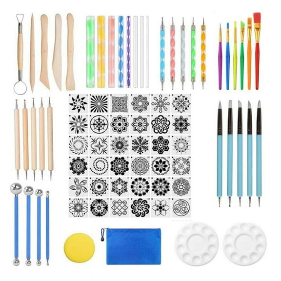 Mandala Dotting Tools, 78Pcs Mandalas Painting Stencil Kits