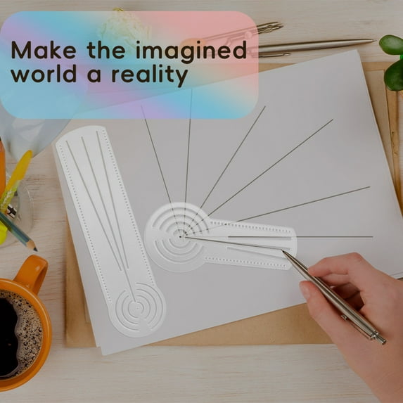 Mandala Drawing Ruler, Minimalist Geometric Pattern Template Acrylic Tool For Art Enthusiasts - 6 Inch Size For Sketching, Coloring, Diy Crafts, Artists, Hobbyists