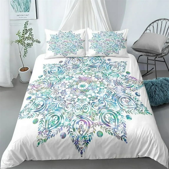 Mandala Duvet Cover Set Blue Pink Boho Chic Bedspreads tic Bedclothes Bohemian Bedding Set King Polyester Comforter Cover