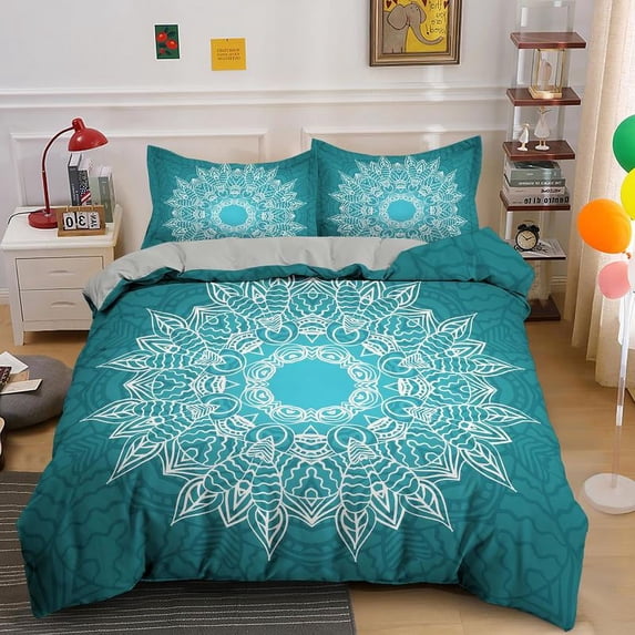Mandala Duvet Cover Set King Bedding Set Soft Comforter Cover With 12pcs Pillow Shams For Kids Adult