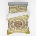 thumbnail image 1 of Mandala Duvet Cover Set, Ombre Mandala Flower Pattern Queen Inspired Prints Hippie Design, Bedding Set with Shams and Fitted Sheet, 3 Sizes, by Ambesonne, 1 of 3