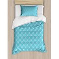 thumbnail image 1 of Mandala Duvet Cover Set, Oriental Cosmos Symbols Yoga Circles Lacy Bohemian Motif, Decorative 2 Piece Bedding Set with 1 Pillow Shams, Twin Size, Dark Seafoam Pale Blue, by Ambesonne, 1 of 3