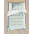 thumbnail image 1 of Mandala Duvet Cover Set Twin Size, Pastel Colored Eastern Design Elements Blooming Persian Flower Motif Illustration, Decorative 2 Piece Bedding Set with 1 Pillow Sham, Multicolor, by Ambesonne, 1 of 3