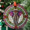 thumbnail image 1 of Mandala Elephant GLASS Suncatcher Hanging, Wildlife Elephant, Elephant suncatcher, Elephant window hanging, Mandala art, Ornament 2025, Holiday Decoration, Seasonal 2025, Holiday, 1 of 5