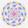 thumbnail image 1 of Mandala Elephant Painting Stencil 11.8x11.8inch Reusable Elephant Border Drawing Stencil Mandala Flower Decoration Stencil Animal Stencil for Painting on Wood Wall and Furniture White, 1 of 6