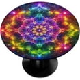thumbnail image 1 of Mandala Ethnic Flower Rainbow Round Tablecloths with Elastic Edge Fitted Round Table Cloth Wipeable Washable Circle Table Covers for Dinner Patio Party Indoor Outdoor Kitchen Decor (Fit 45-52 In), 1 of 6