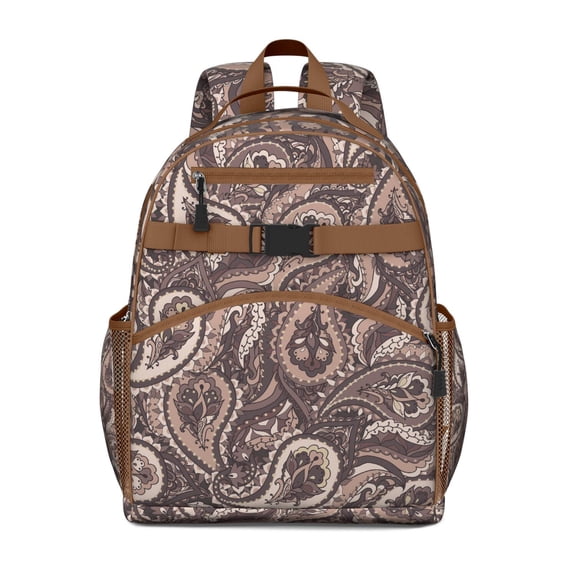 Mandala Exotic Artistic Elegant Classic Chic Aesthetic Student Backpack Adjustable Padded Straps Chest Buckle Durable Bookbag