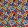 thumbnail image 1 of Ambesonne Mandala Fabric by the Yard Upholstery, Ethnic Folk Round Flowers, 3 Yards, Multicolor, 1 of 4